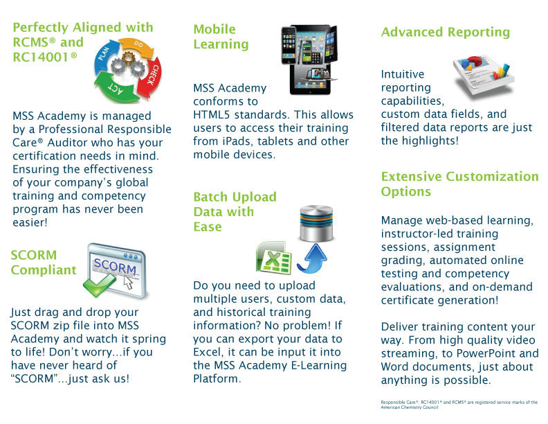 MSS Academy training brochure